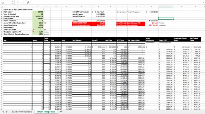 Weighted term average lease spreadsheet excel rent eloquens calculate effective db