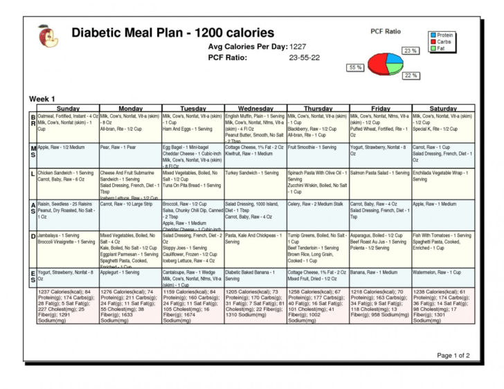 diabetic meal planning worksheet db excelcom