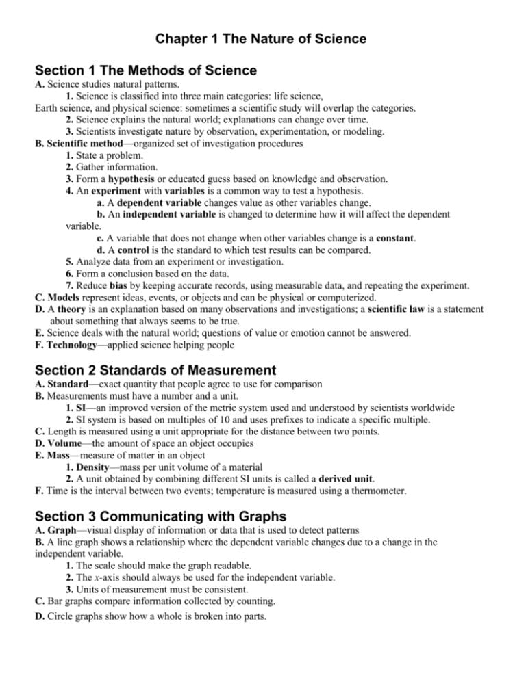 The nature of science worksheet answers — db-excel.com