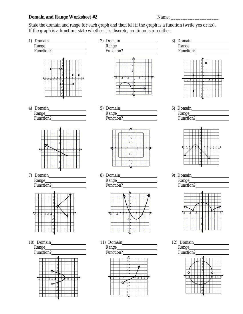 Domain and range worksheet answers — db-excel.com