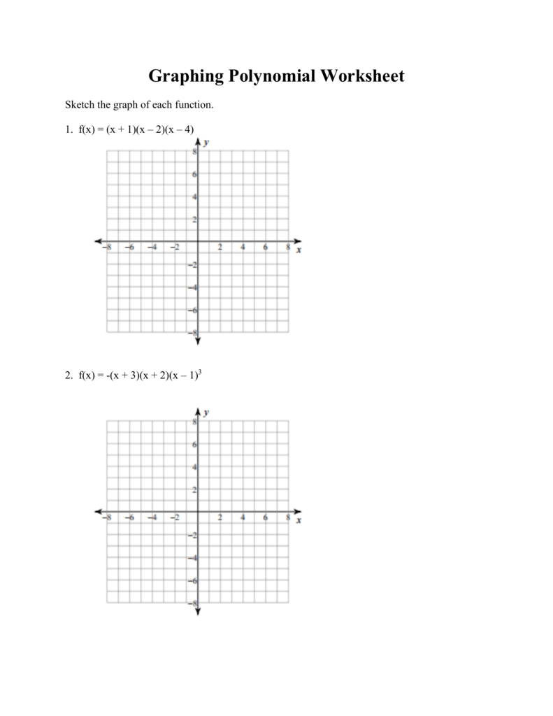 Graphing polynomial functions worksheet answers — db-excel.com