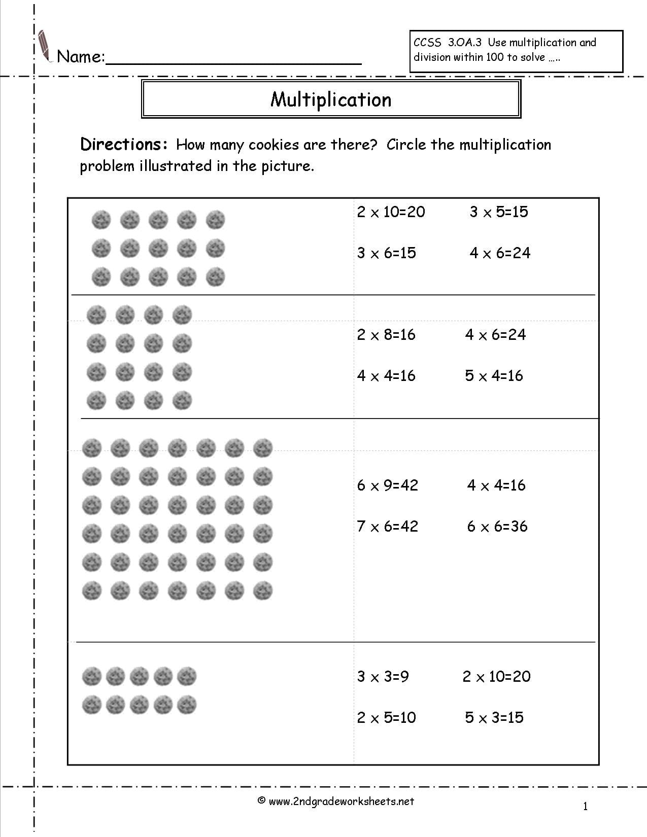 multiplication arrays worksheets db excelcom
