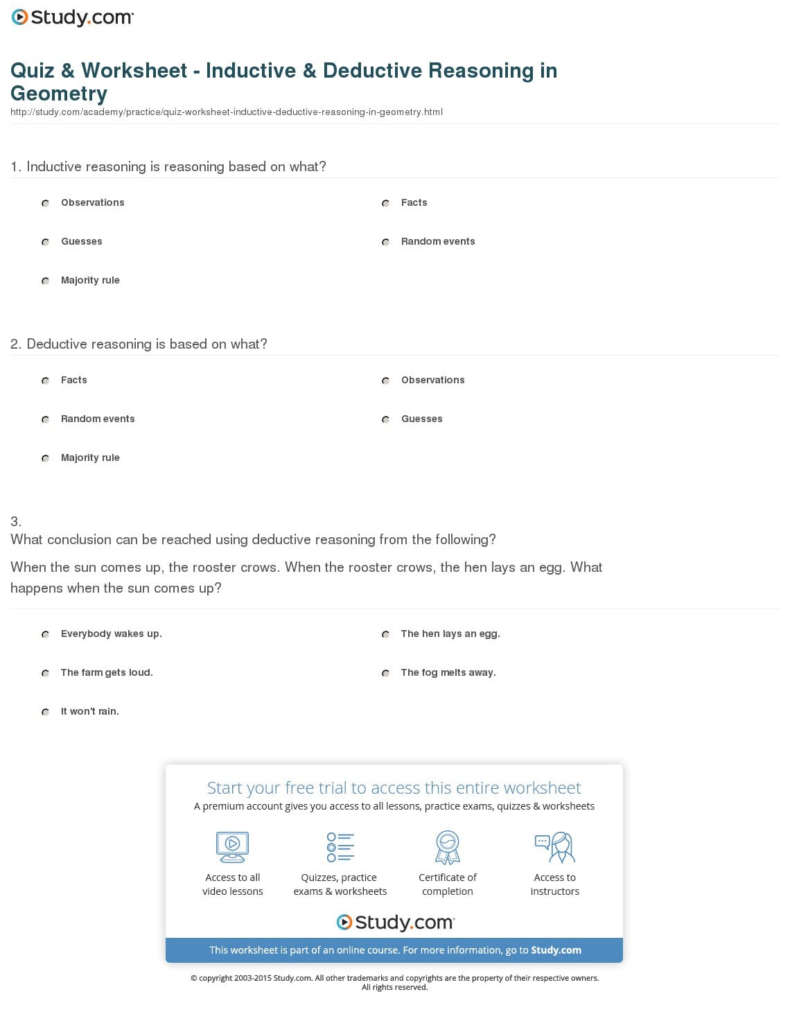 inductive and deductive reasoning worksheet db excelcom
