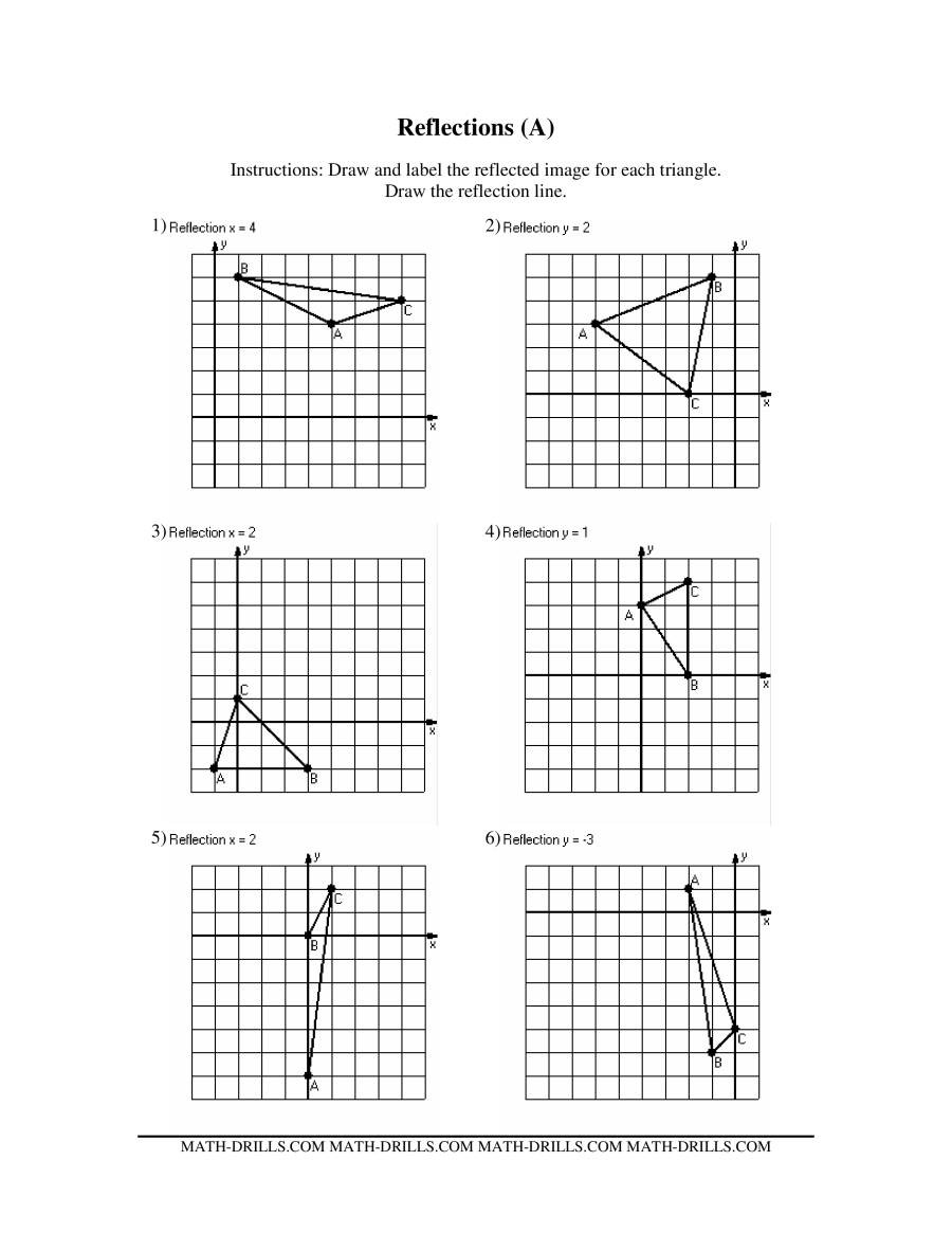 Reflections practice worksheet — db-excel.com