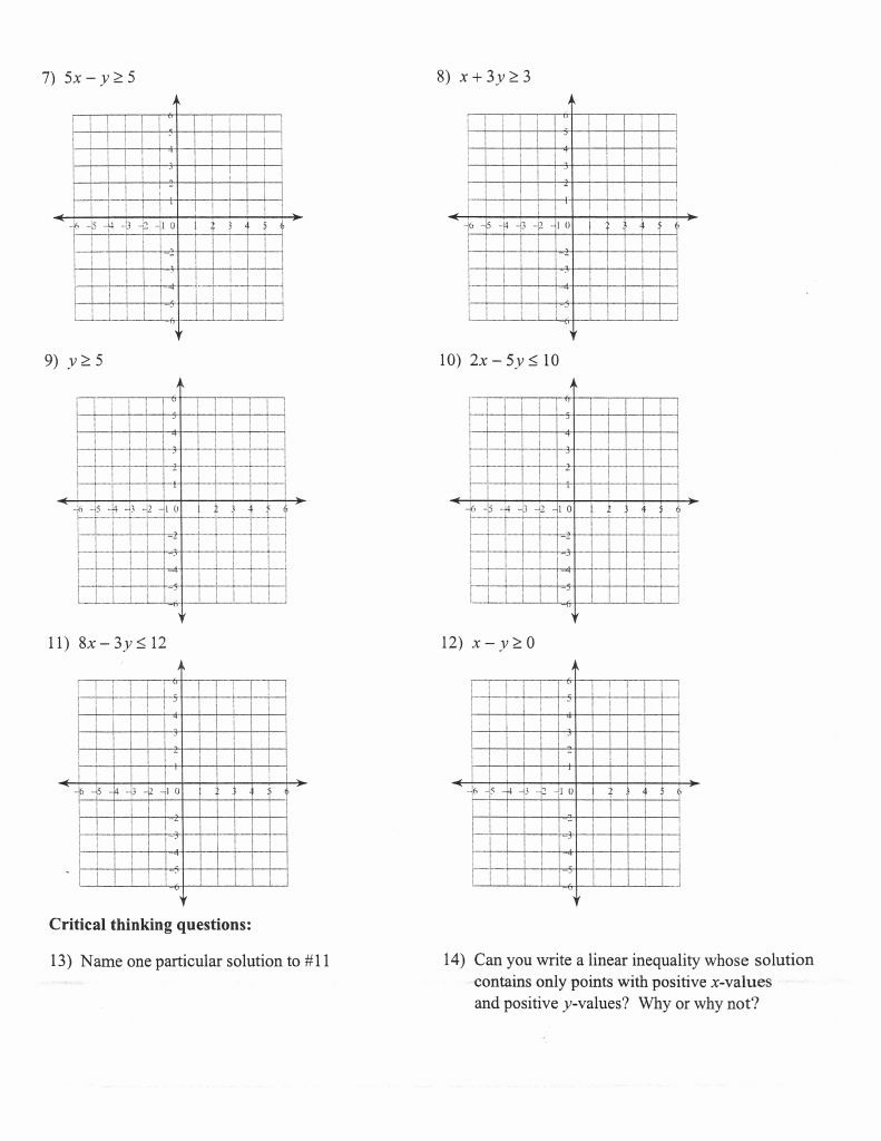 Graphing inequalities in two variables worksheet — db-excel.com