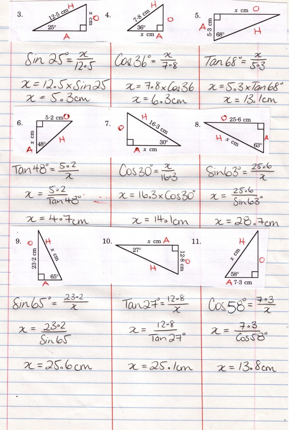 worksheet trigonometric ratios worksheet worksheet on trig db excelcom