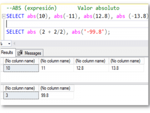 Ceiling() function returns the next highest whole number of the given numeric expression. Funciones matemÃ¡ticas en SQL Server - DBA dixit