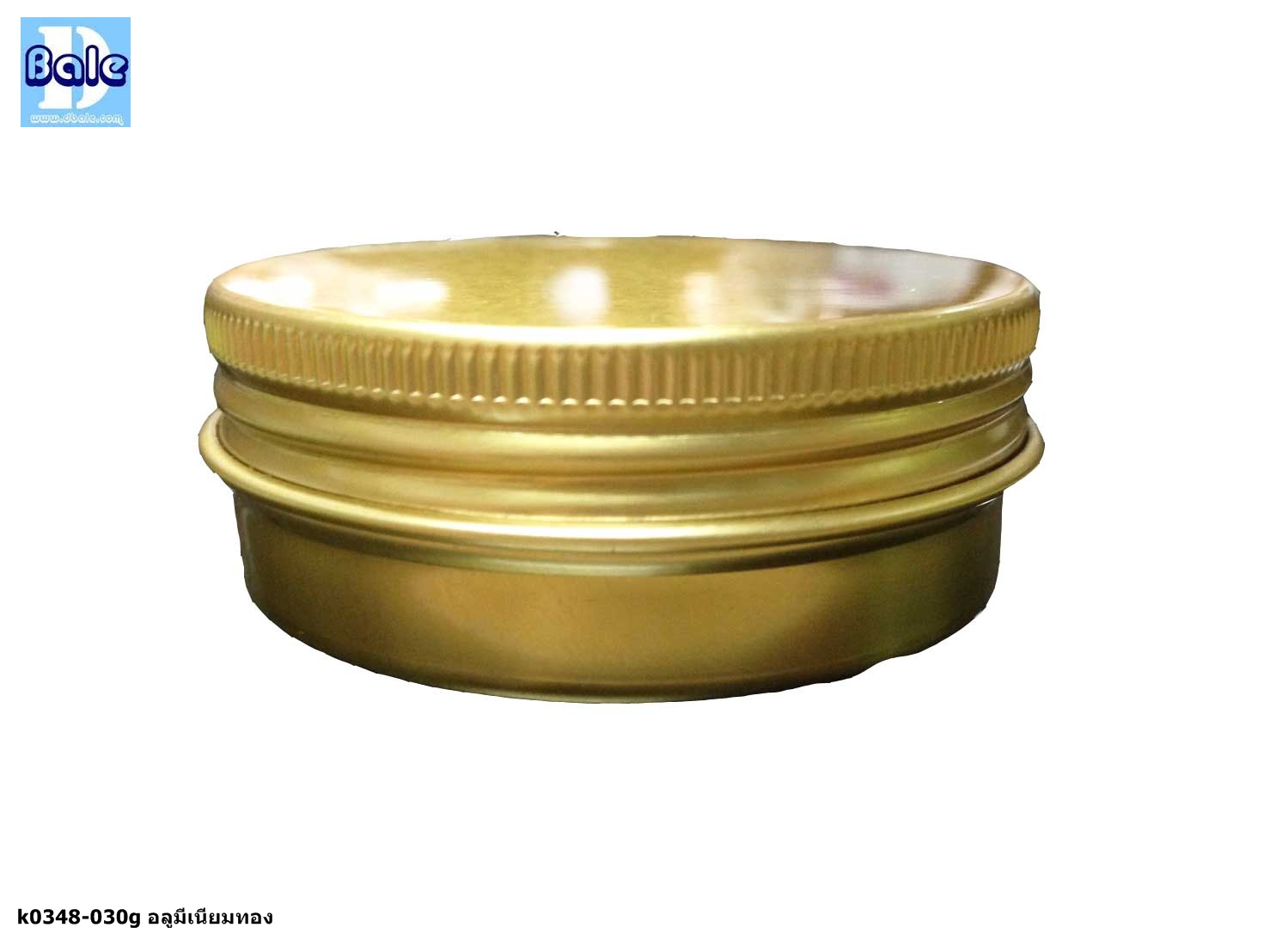 ตลับอลูมีเนียมสีทอง 30กรัม k0348-030g