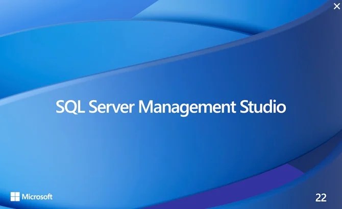 SQL Server management studio screenshot