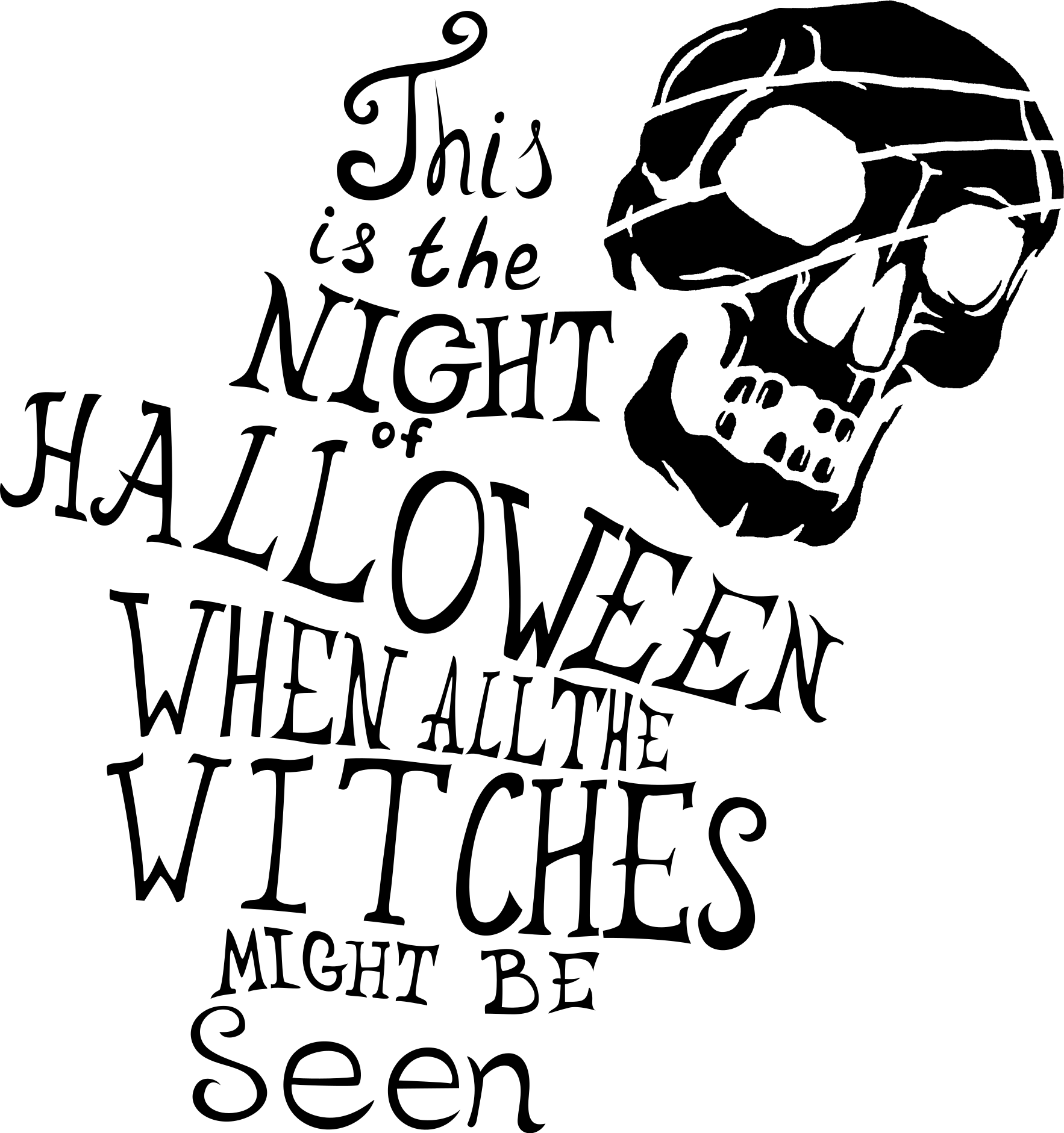 Buy impact 16 lighted halloween spooky skull window silhouette decoration: Quote With Skulls Halloween Sticker Tenstickers
