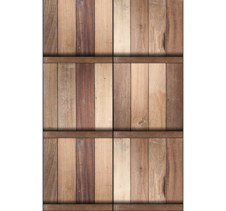 Papel De Pared Tablones De Madera Variados Tenvinilo