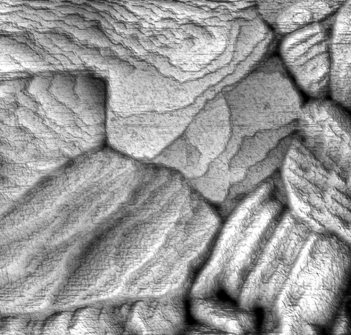 Gold. Height image. 50 mV, 1 nA, 1Hz line rate.