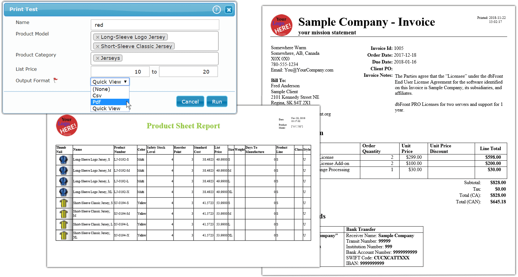 Database Front | Quick Reports - dbFront