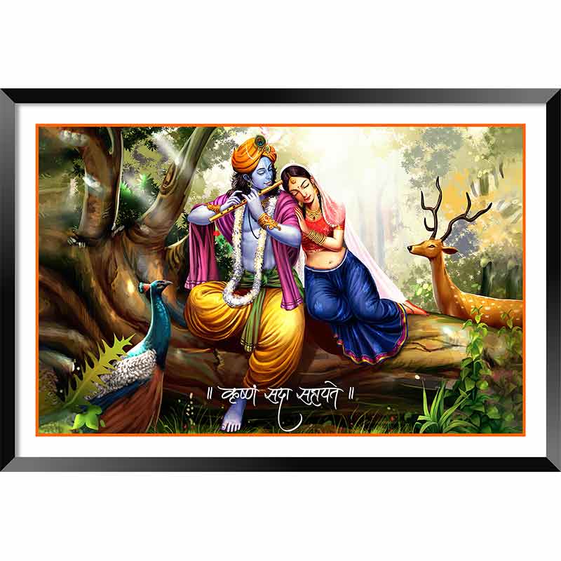 Radha Krishna canvas painting