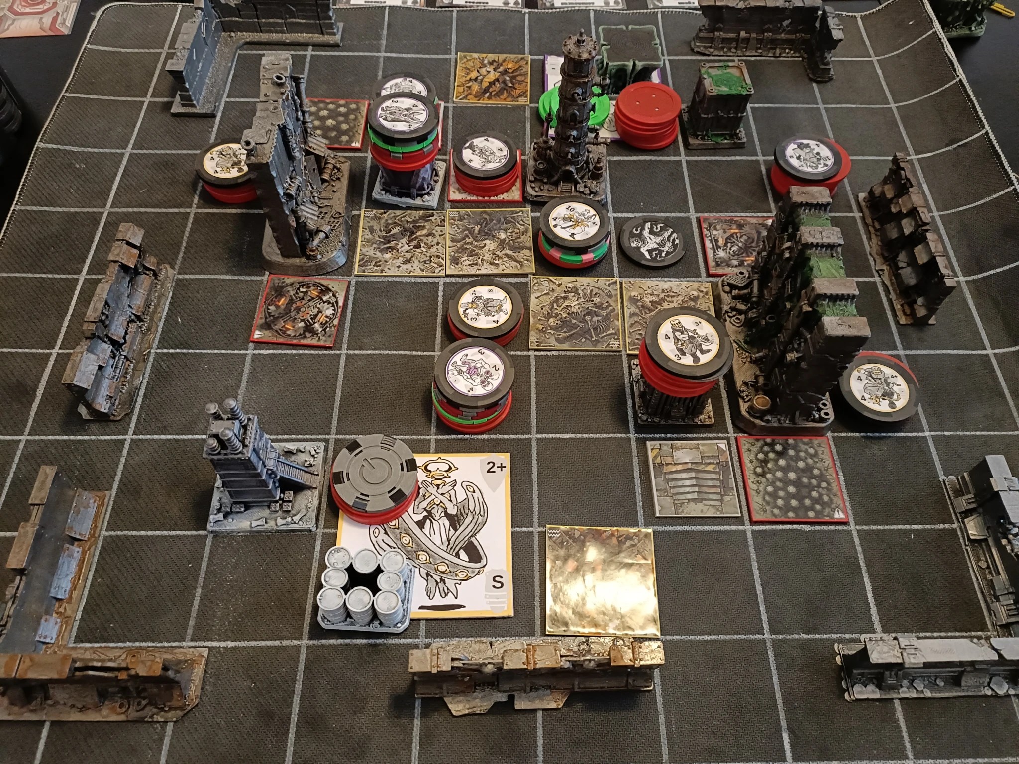 A Magnagothica:Maleghast game in progress on the tabletop