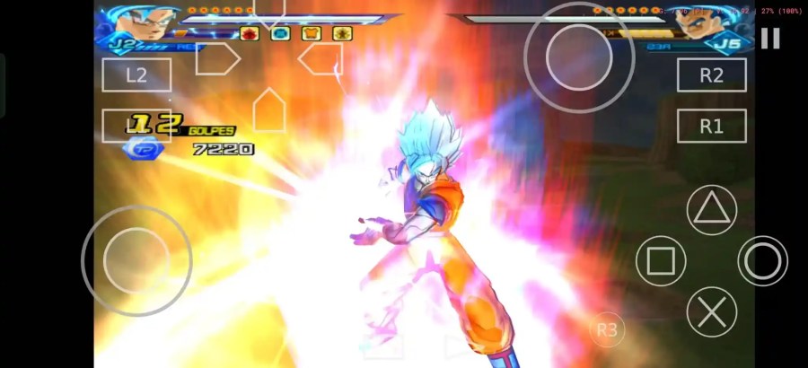 DB XV BT3 Mod Goku Kaioken blue