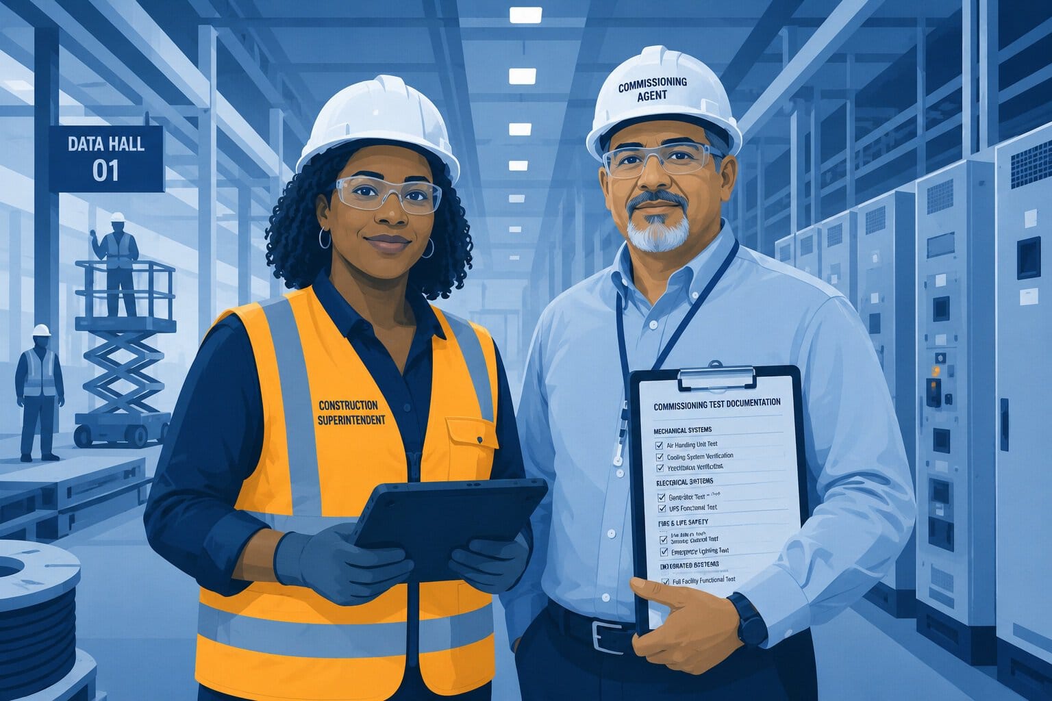 Data Center Commissioning vs Construction Roles