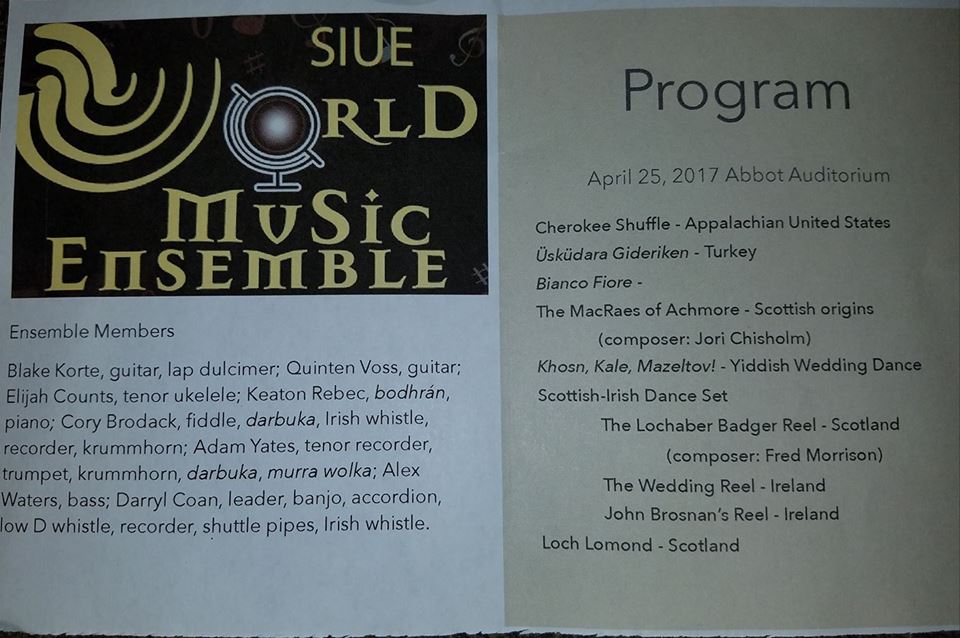 Spring 2017 World Music Ensemble Program