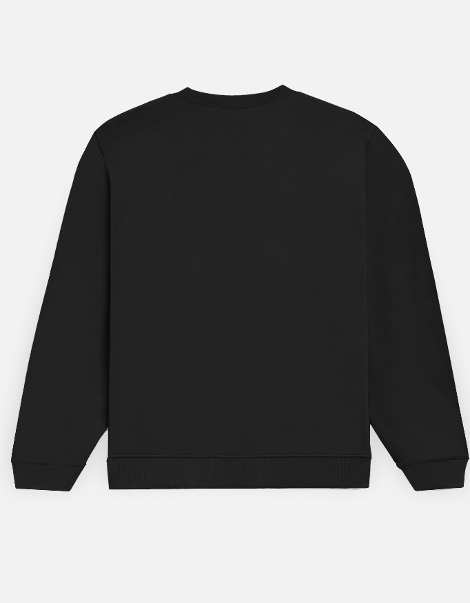 Solid Black Unisex Sweatshirt