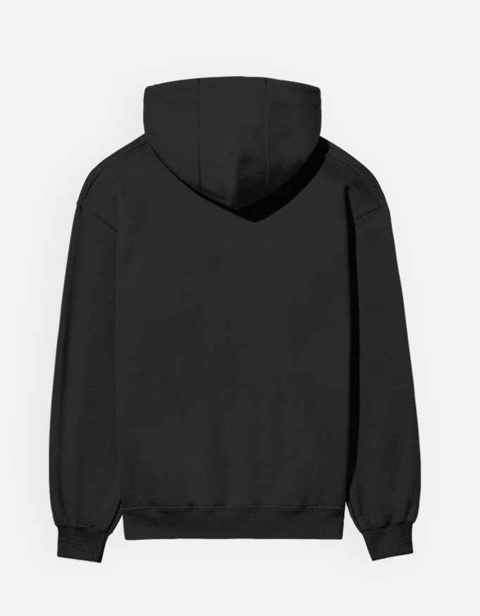 Solid Black Unisex Hoodie