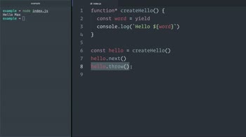 Let valueinnext = yield hobbiesi. Error Handling In Javascript Es6 Generators Egghead Io