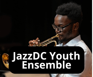 Young man playing trumpet at DCYOP JazzDC Youth Ensemble