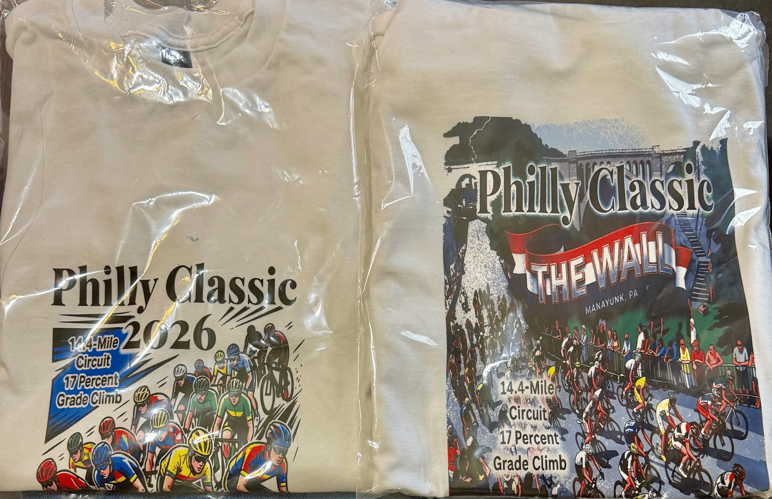 Custom merchandise table setup with DTF prints and apparel hoodies | D-Day Entertainment Philadelphia