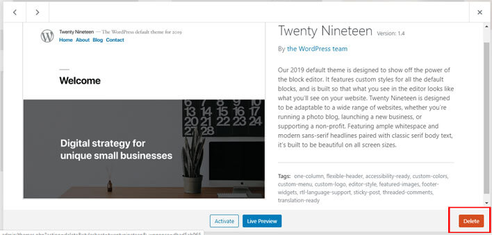Deactivate theme license on your site. How to Uninstall and Delete a WordPress Theme? | DDGPRESS