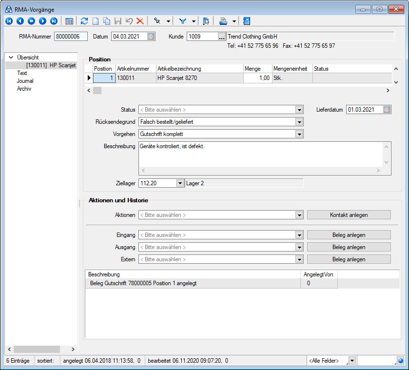 Mit SelectLine RMA - stets alle Retouren im Griff