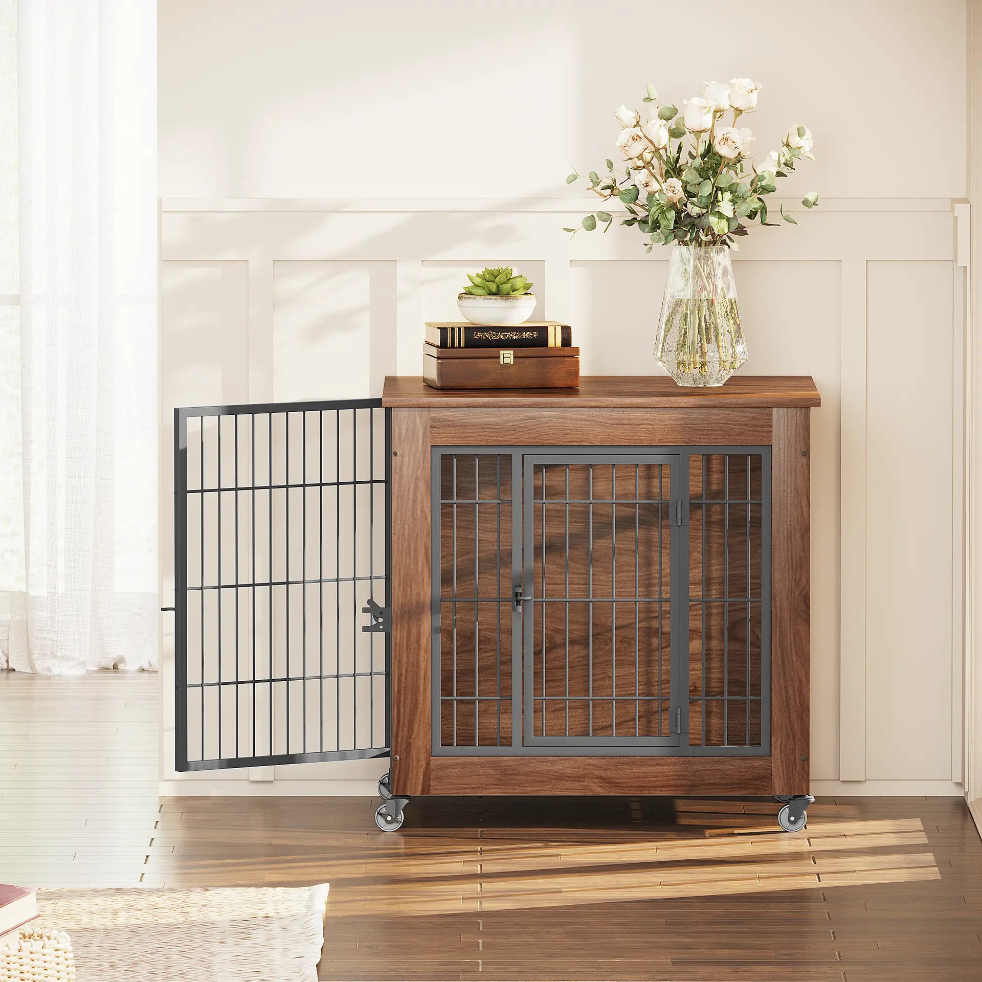secure dog kennel furniture for small and medium dogs