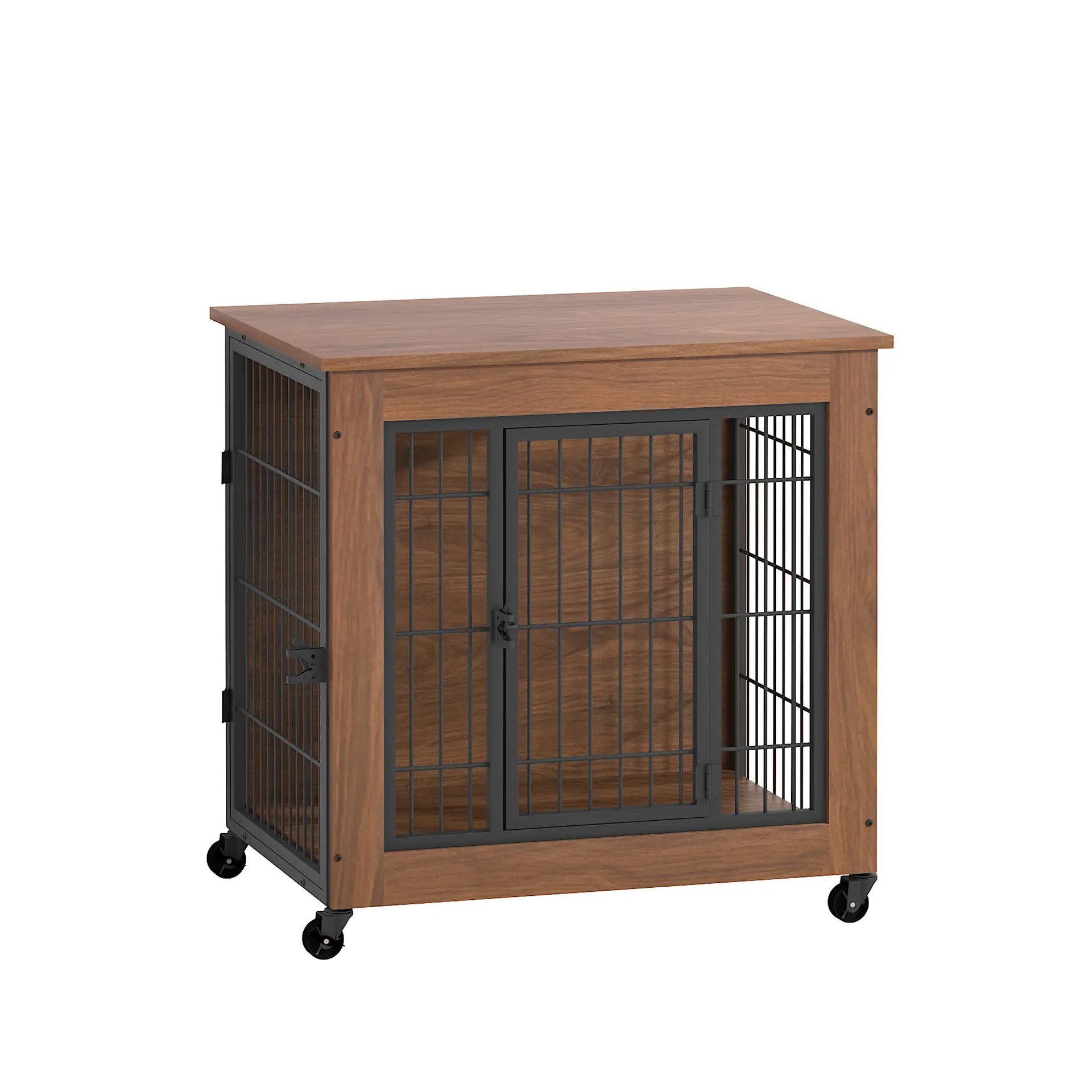 Dog Crate Furniture with Wheels for Small Dogs