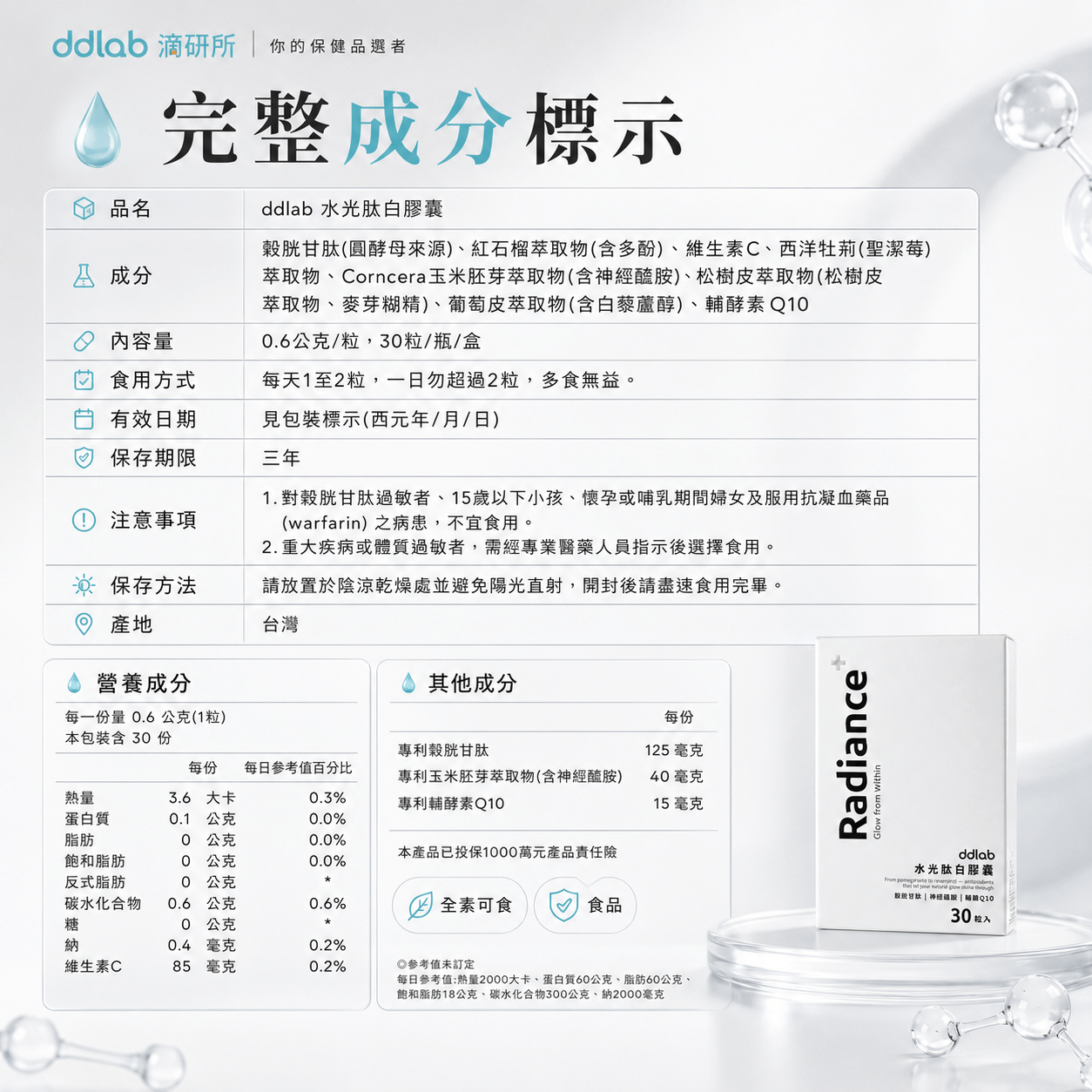 水光肽白產品說明 7