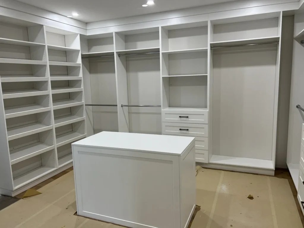 Master walk in closets side