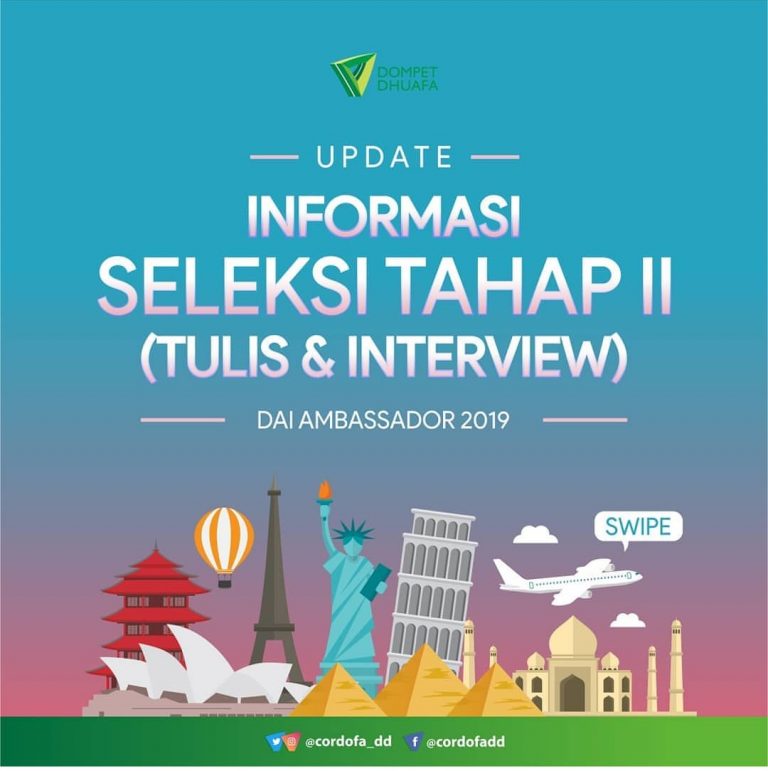 Penerima manfaat (awardees) of beastudi etos dompet dhuafa of bogor agricultural university (ipb) organized festival anak shaleh (fas shaleh . Pengumuman Seleksi Tahap II Dai Ambassador 2019 Wilayah