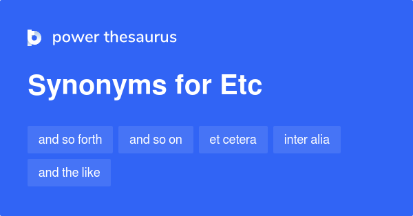 Xtrackers etc wert 174,3817089659 usd (14.10.2021). Etc Synonyme 345 Andere Worter Und Satze Fur Etc