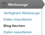 Blog löschen