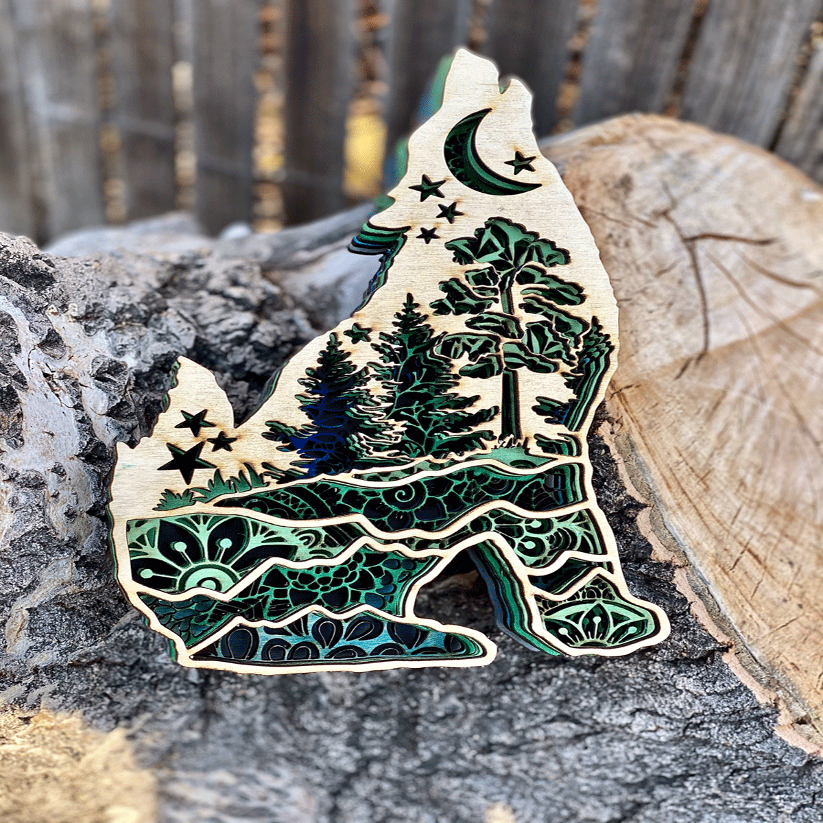 This section of our shop contains the latest and greatest addition to our portfolio — 3d art! Wolf Multi Layered Dead Fish Studios Llc