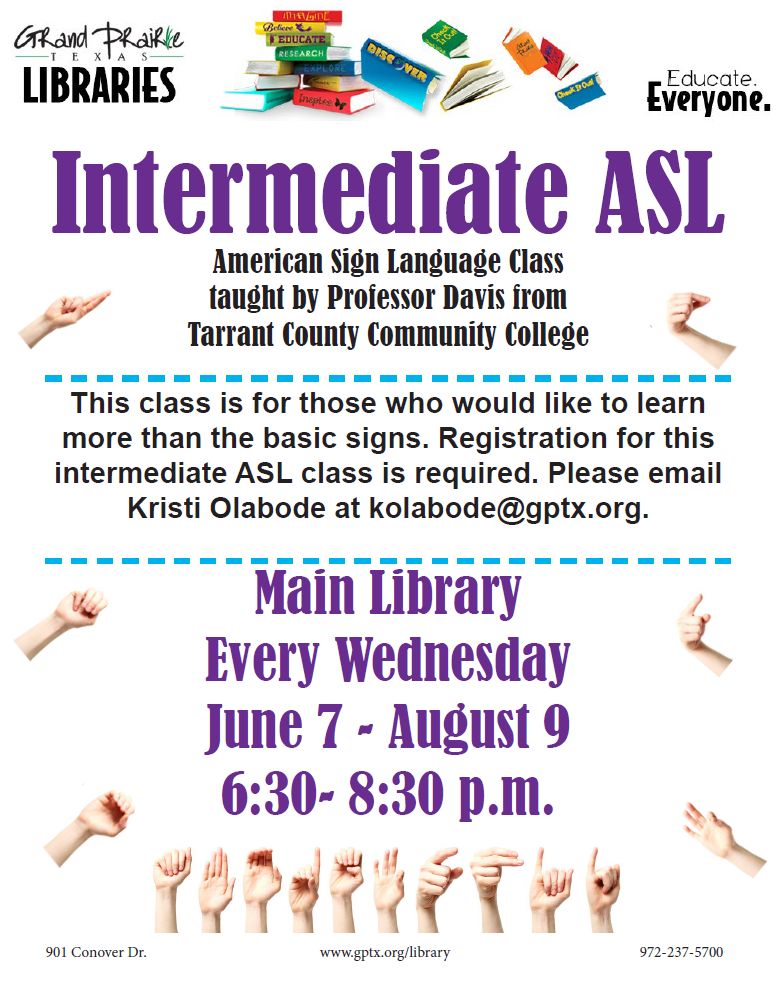 Intermediate Asl Beginners & Intermediate ASL Class 2017 – DFW – Deaf Network of Texas