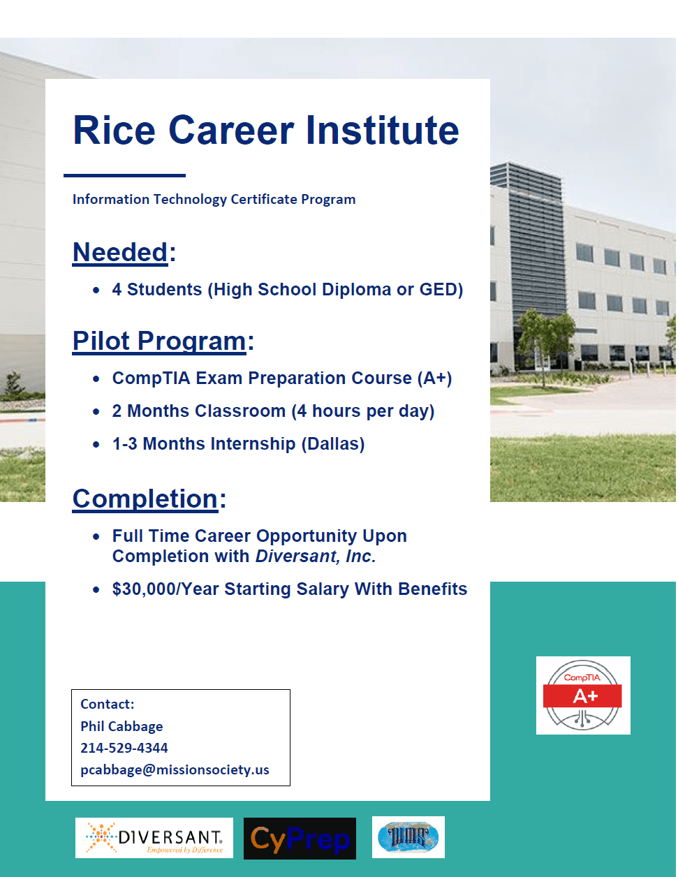 Four Deaf Students Wanted for Information Technology