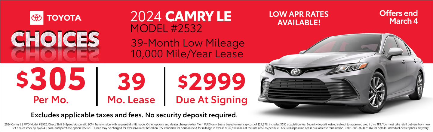 New toyota monthly specials
