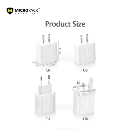 33W Fast Charging Block USB C Wall Charger Dual Port MWC-233PD