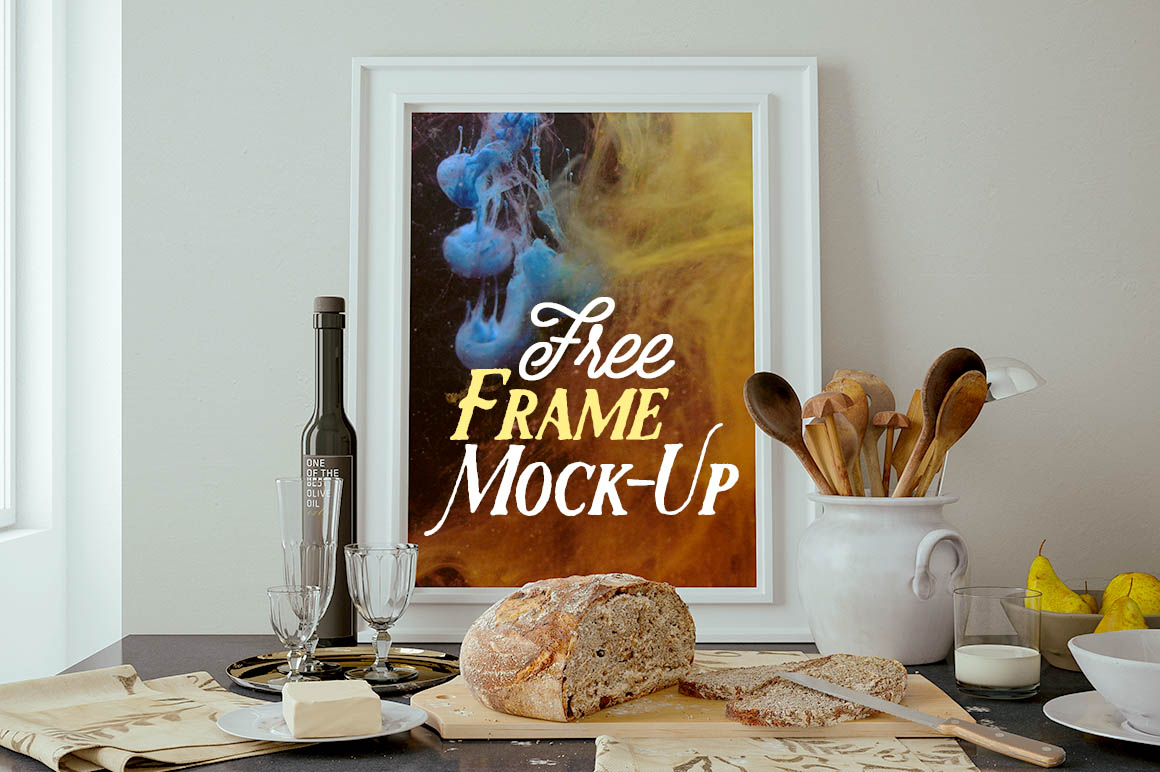Free Frame Mockup Kitchen — Discounted