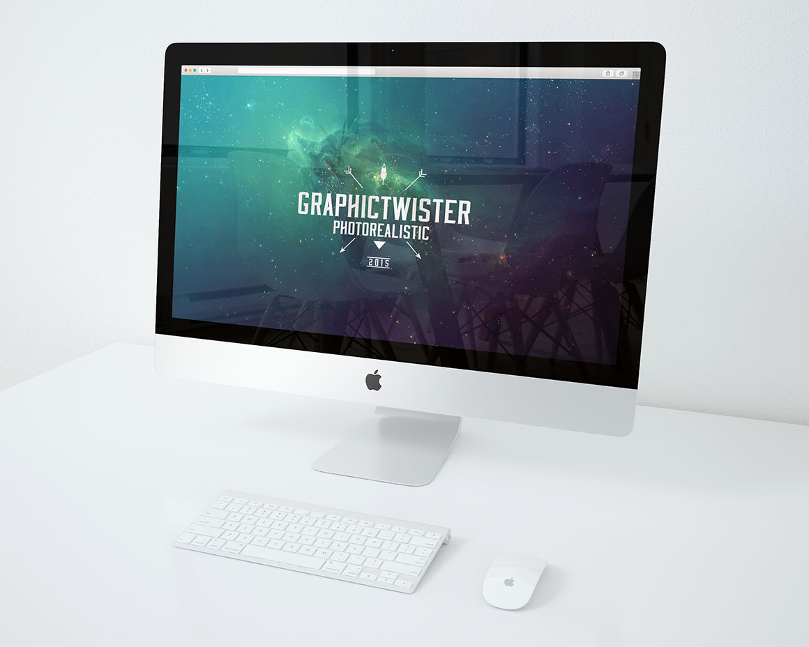 iMac On Desk Free Mockup — Discounted