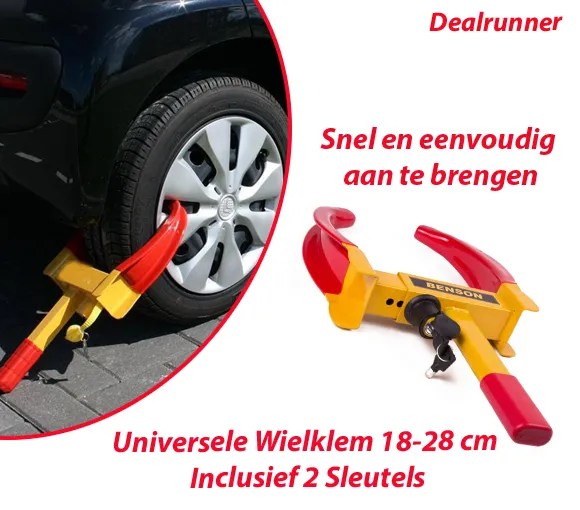 Universele Wielklem 18-28 cm Inclusief 2 Sleutels