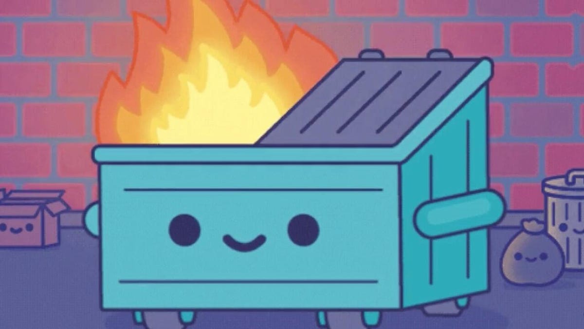 kawaii dumpster fire