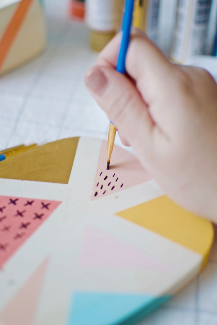 Diy Painted Geometric Wooden Box Dear Handmade Life