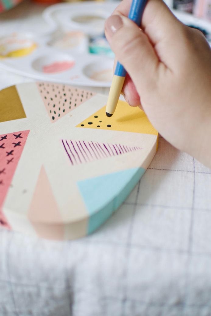 Diy Painted Geometric Wooden Box Dear Handmade Life