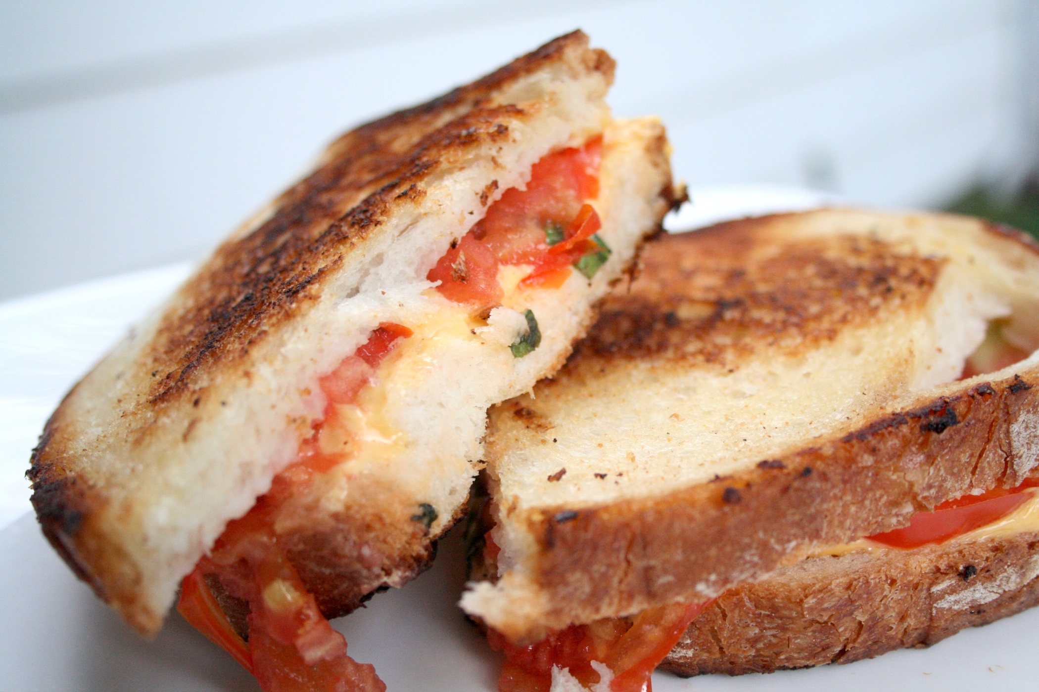Basil Tomato Grilled Cheese