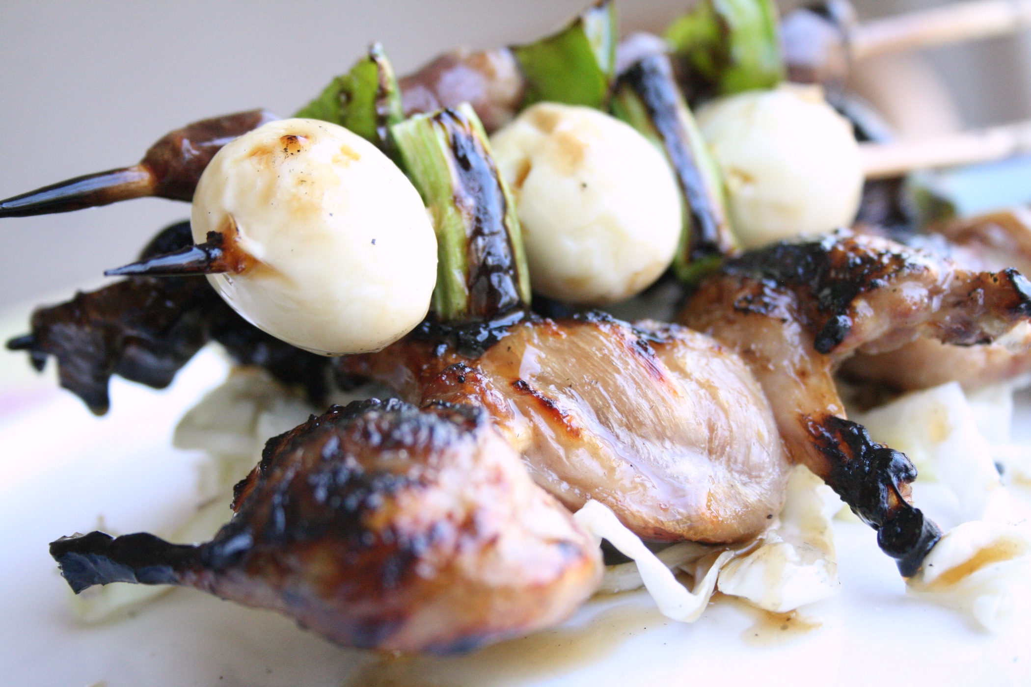 Yakitori Quail (Eggs, Liver, Heart, Legs)