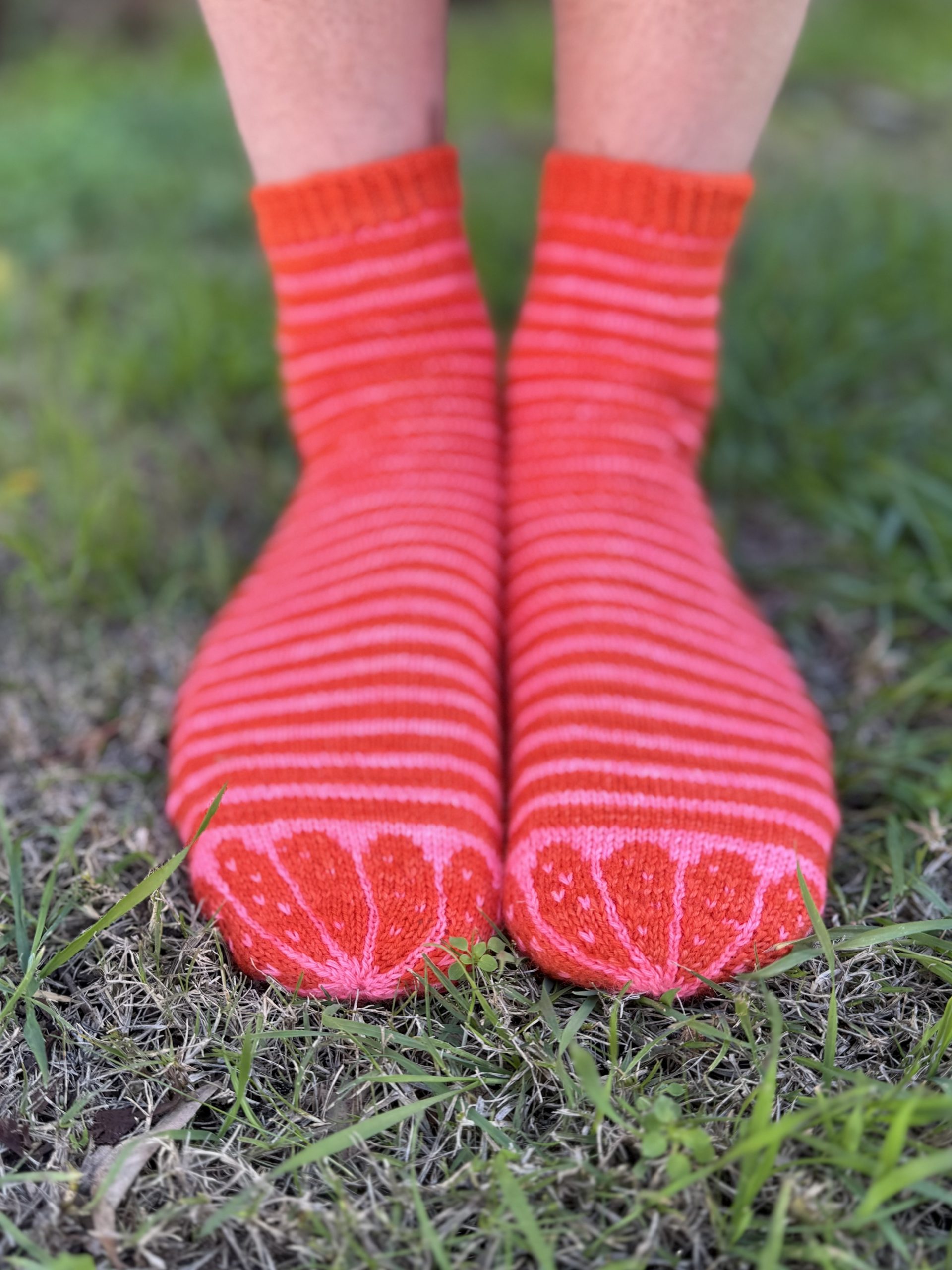 Half Time Socks Knitting Pattern by Pru Raymond